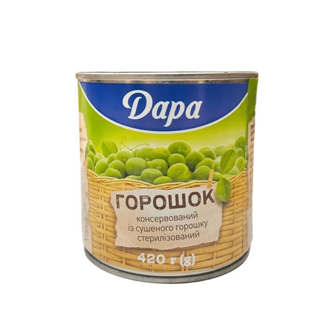 Горошок консервований Дара з/б 420г